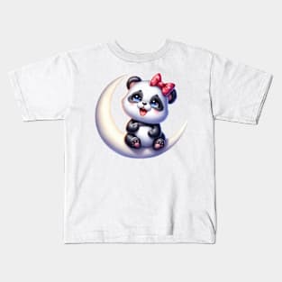 Valentine Love Panda Bear Kids T-Shirt